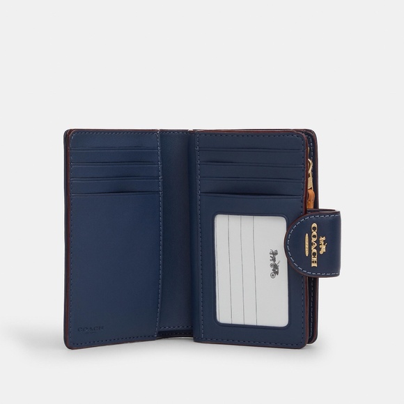 Medium Corner Zip Wallet In Signature Denim - Picture 3 of 3